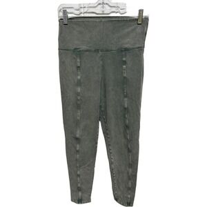 Aerie OFFLINE OG High Waist Legging 7/8 Short Inseam Green Large Acid Wash